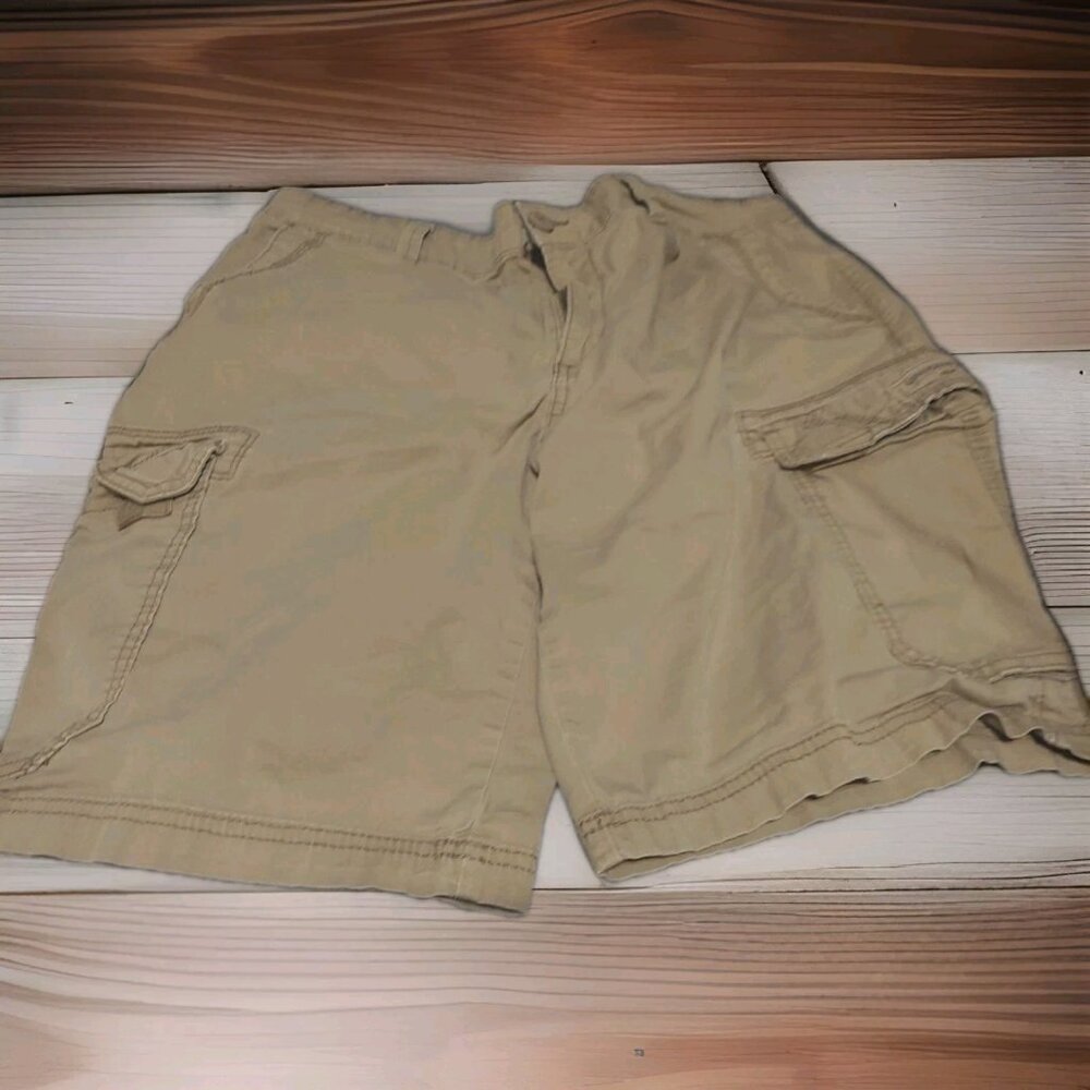 Union Bay cargo‎ hiking shorts men's 36 x 10 beige cotton Urban grunge outdoor